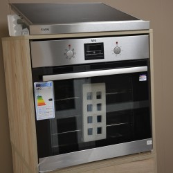 Фурна с индукционен плот за вграждане AEG BES33101ZM