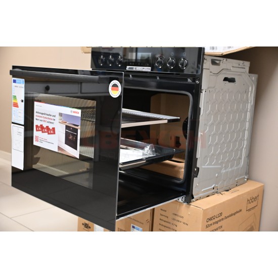 Комплект BOSCH HEB578BB4 с вагонно отваряне и индукционен плот NIF645CB5E