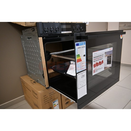Комплект BOSCH HEB578BB4 с вагонно отваряне и индукционен плот NIF645CB5E