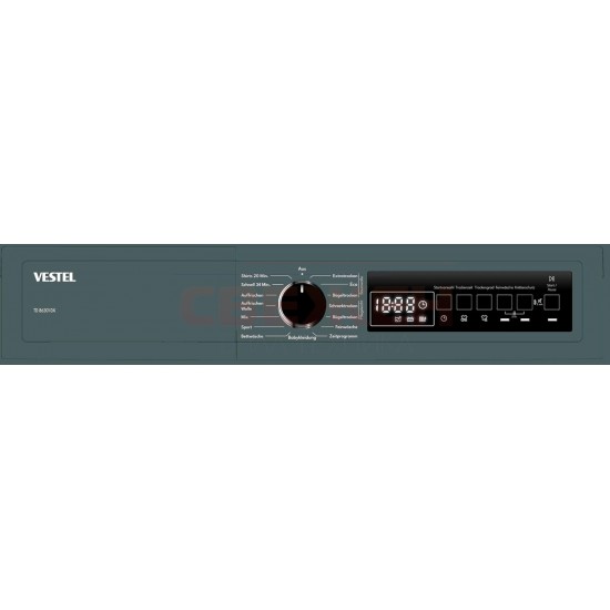 Сушилня с термопомпа VESTEL TD 86301 DX – 8 кг, Dark Inox, 15 програми и PearlDrum