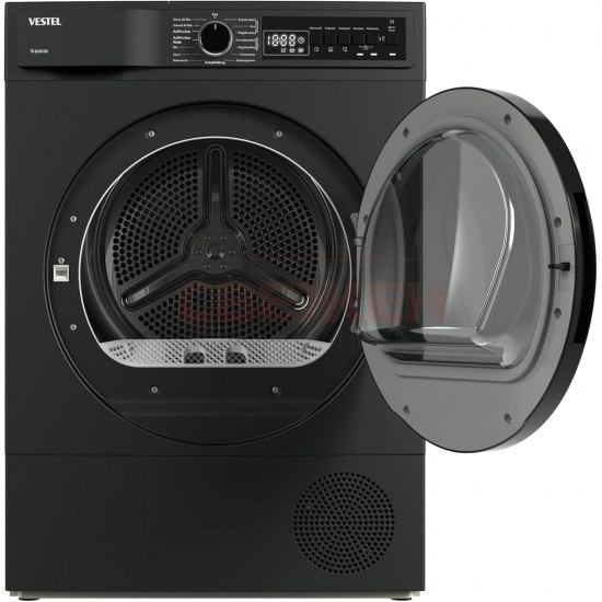 Сушилня с термопомпа VESTEL TD 86301 DX – 8 кг, Dark Inox, 15 програми и PearlDrum