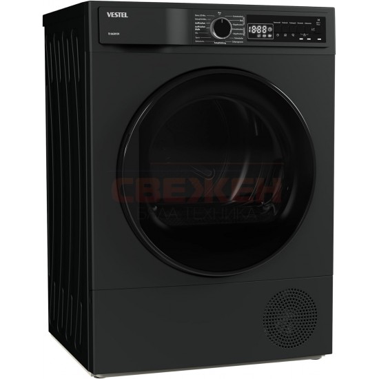 Сушилня с термопомпа VESTEL TD 86301 DX – 8 кг, Dark Inox, 15 програми и PearlDrum