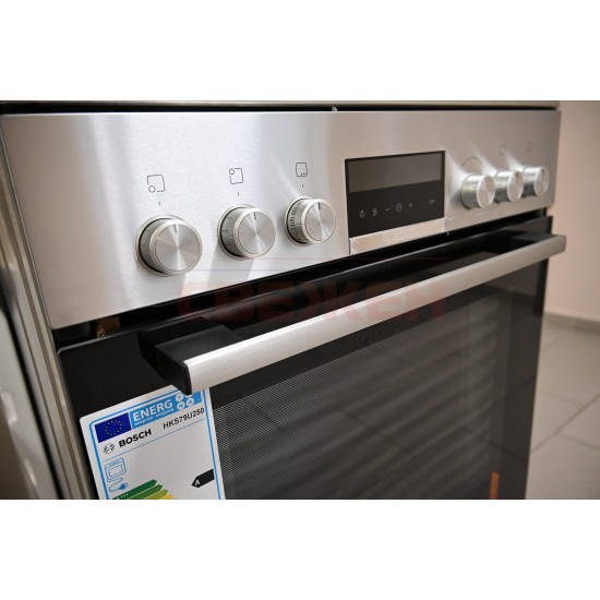 Свободностояща печка BOSCH HKS79U250 Serie 6 – пиролиза, телескопични водачи и 63 л фурна Свободностояща печка BOSCH HKS79U250 Serie 6 – пиролиза, телескопични водачи и 63 л фурна