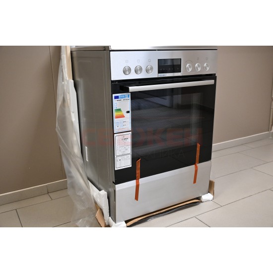 Свободностояща печка BOSCH HKS79U250 Serie 6 – пиролиза, телескопични водачи и 63 л фурна Свободностояща печка BOSCH HKS79U250 Serie 6 – пиролиза, телескопични водачи и 63 л фурна